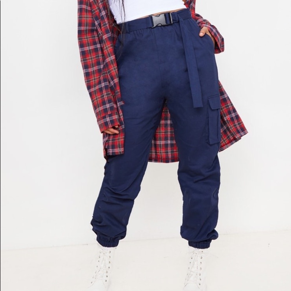 PRETTY LITTLE THING jogger utility pants with belt